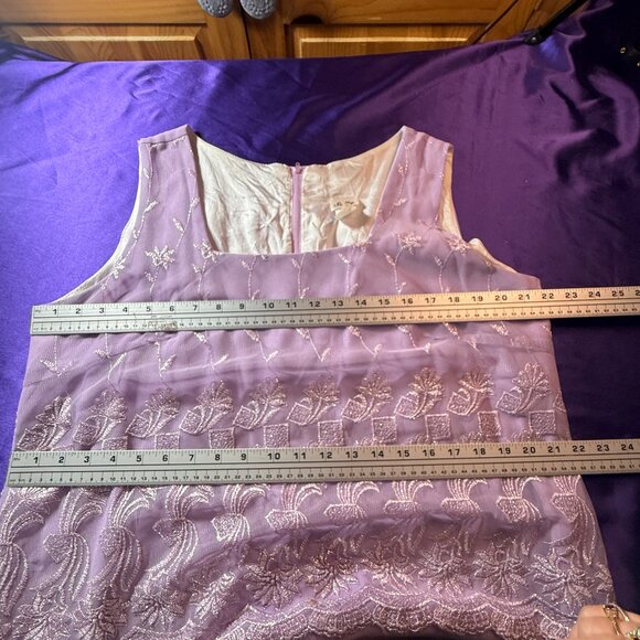 📌Sally Embroidered Lavender Formal - Mother Bride/ Groom Dress Matching Jacket - Picture 9 of 16